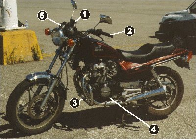 Vue générale de la moto